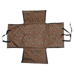 Double Waterproof Car Seat Cover for Pet Puppy Pattern Brown